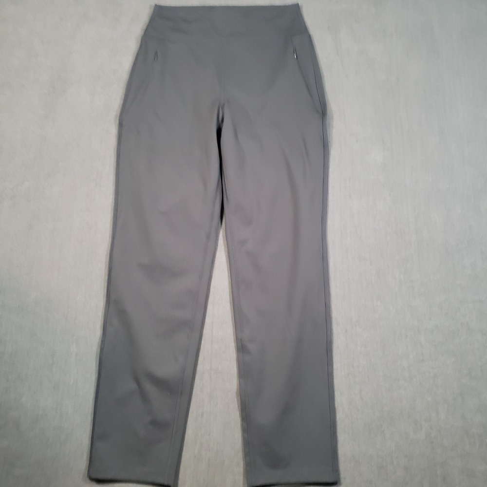 Ninepine Asana Straight Leg Pants Womens S Dark Gray High Waist